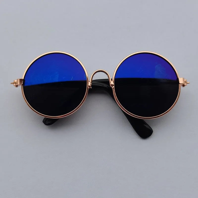 Lovely Vintage round Pet Sunglasses Reflection Eye Wear Glasses for Small Dog Cat Animal Photos Props Accessories
