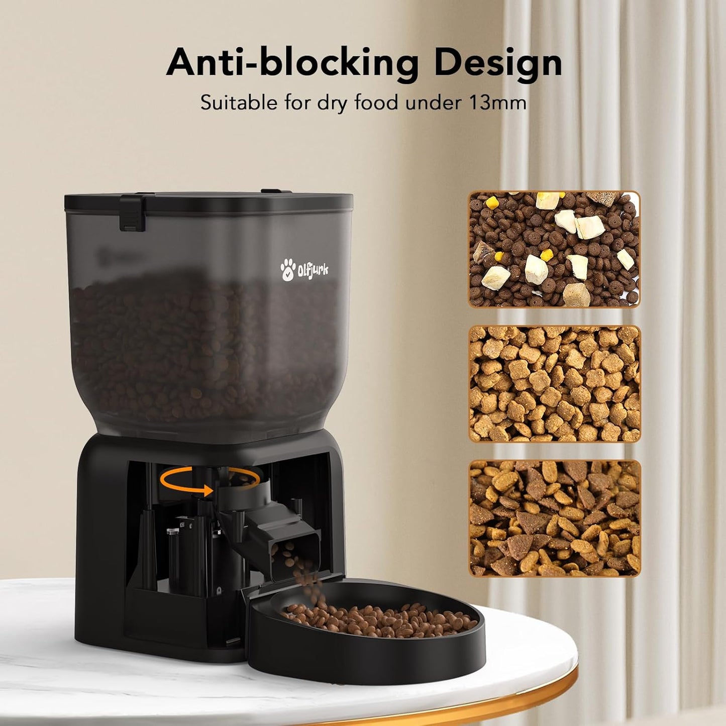 Automatic Dog & Cat Feeder with Freshness Preservation, 4L Timed Cat Feeder With