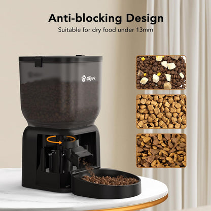 Automatic Dog & Cat Feeder with Freshness Preservation, 4L Timed Cat Feeder With