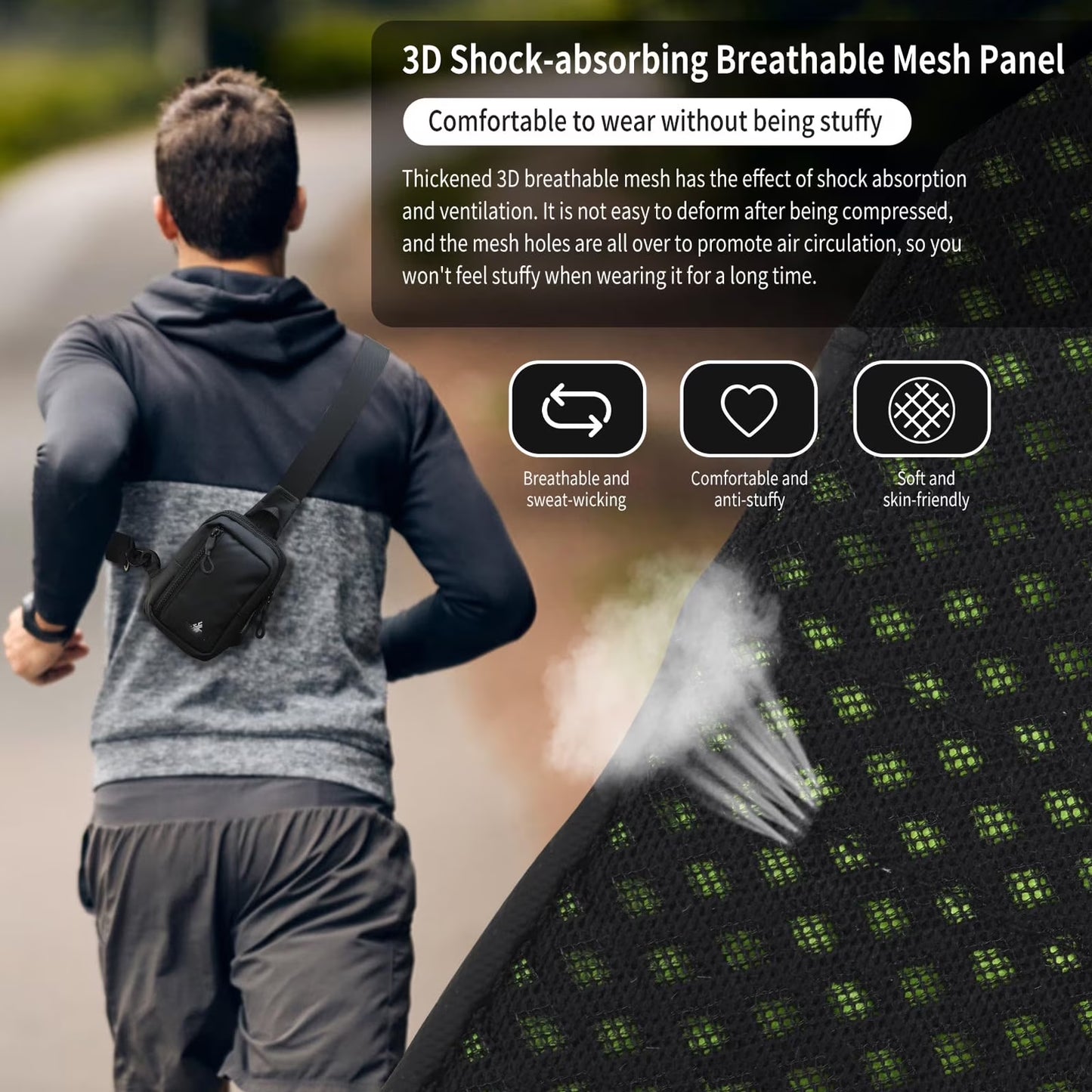 Small Crossbody Bag for Men Women Mini Sling Bag Travel Running Phone Daypack Cross Body Shoulder Bags with Keyholder