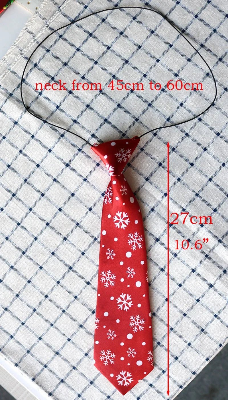 New 30/100Pcs Christmas Pet Dog Grooming Accessories Large Dog Neckties Ties Elastic Band Adjustable Pet Dog Large Ties Bowties