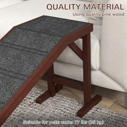 Pet Ramp for Dogs with Non-Slip Carpet and Top Platform