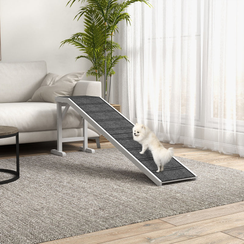 Ramp for Dog Bed, Pet Ramp for Dog with Non-Slip Carpet and Top Platform