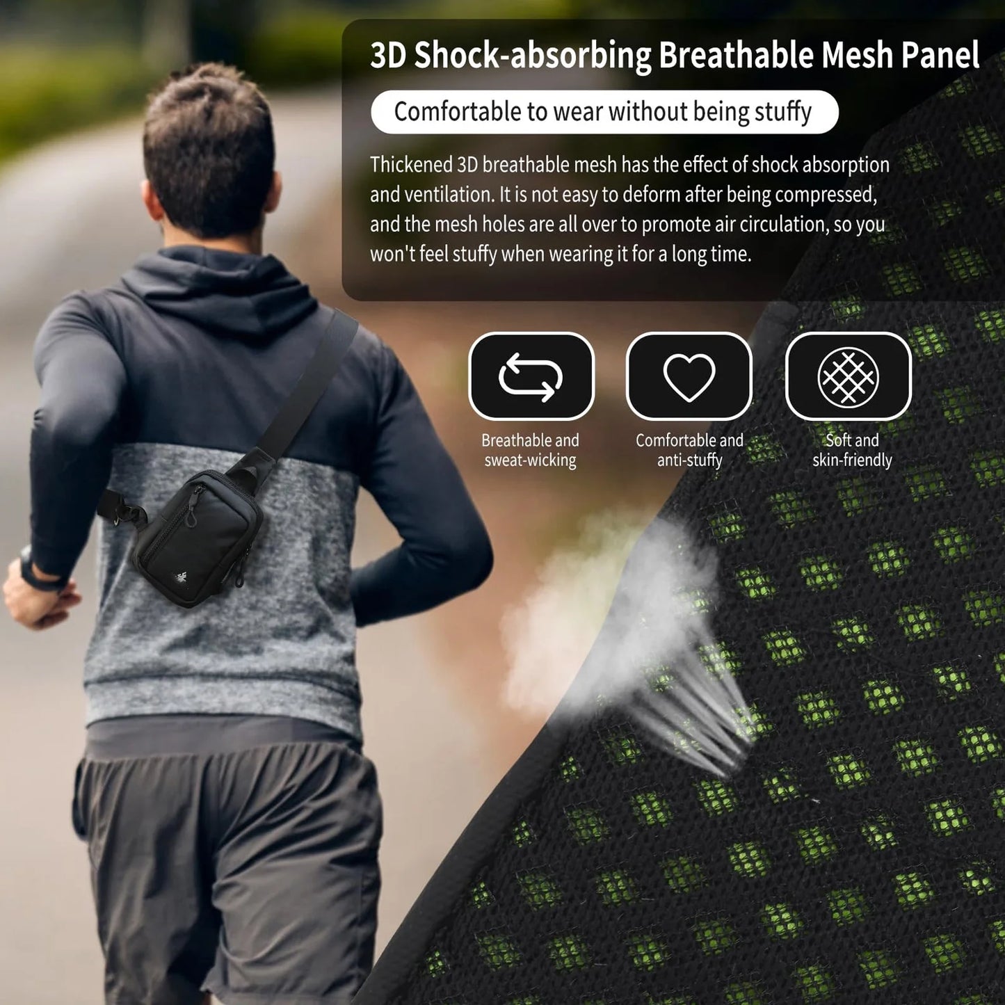 Small Crossbody Bag for Men Women Mini Sling Bag Travel Running Phone Daypack Cross Body Shoulder Bags with Keyholder