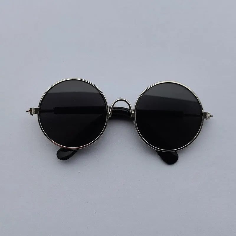 Lovely Vintage round Pet Sunglasses Reflection Eye Wear Glasses for Small Dog Cat Animal Photos Props Accessories