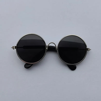 Lovely Vintage round Pet Sunglasses Reflection Eye Wear Glasses for Small Dog Cat Animal Photos Props Accessories
