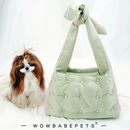 Pearl-Tufted Travel Tote