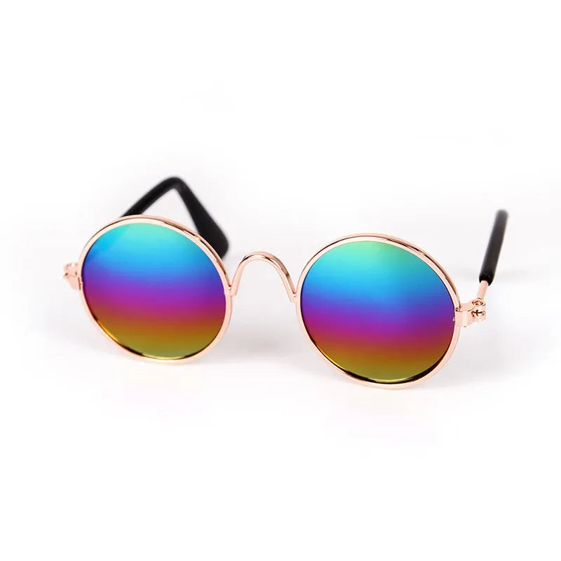 Lovely Vintage round Pet Sunglasses Reflection Eye Wear Glasses for Small Dog Cat Animal Photos Props Accessories