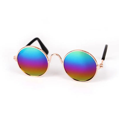 Lovely Vintage round Pet Sunglasses Reflection Eye Wear Glasses for Small Dog Cat Animal Photos Props Accessories