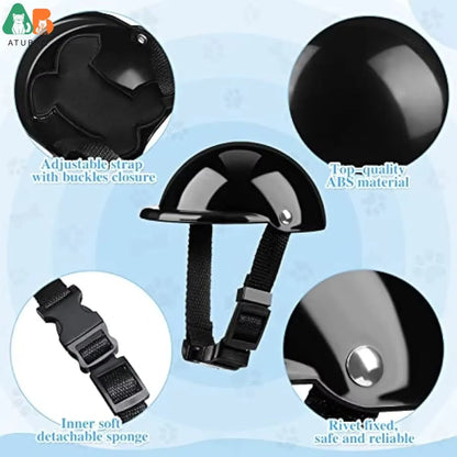 Small Dog Helmet and Goggles,Puppy Sunglasses,Uv Protection,Pet Helmet,Adjustable Belt,Dog Motorcycle,Hard Safety Hat,Windproof