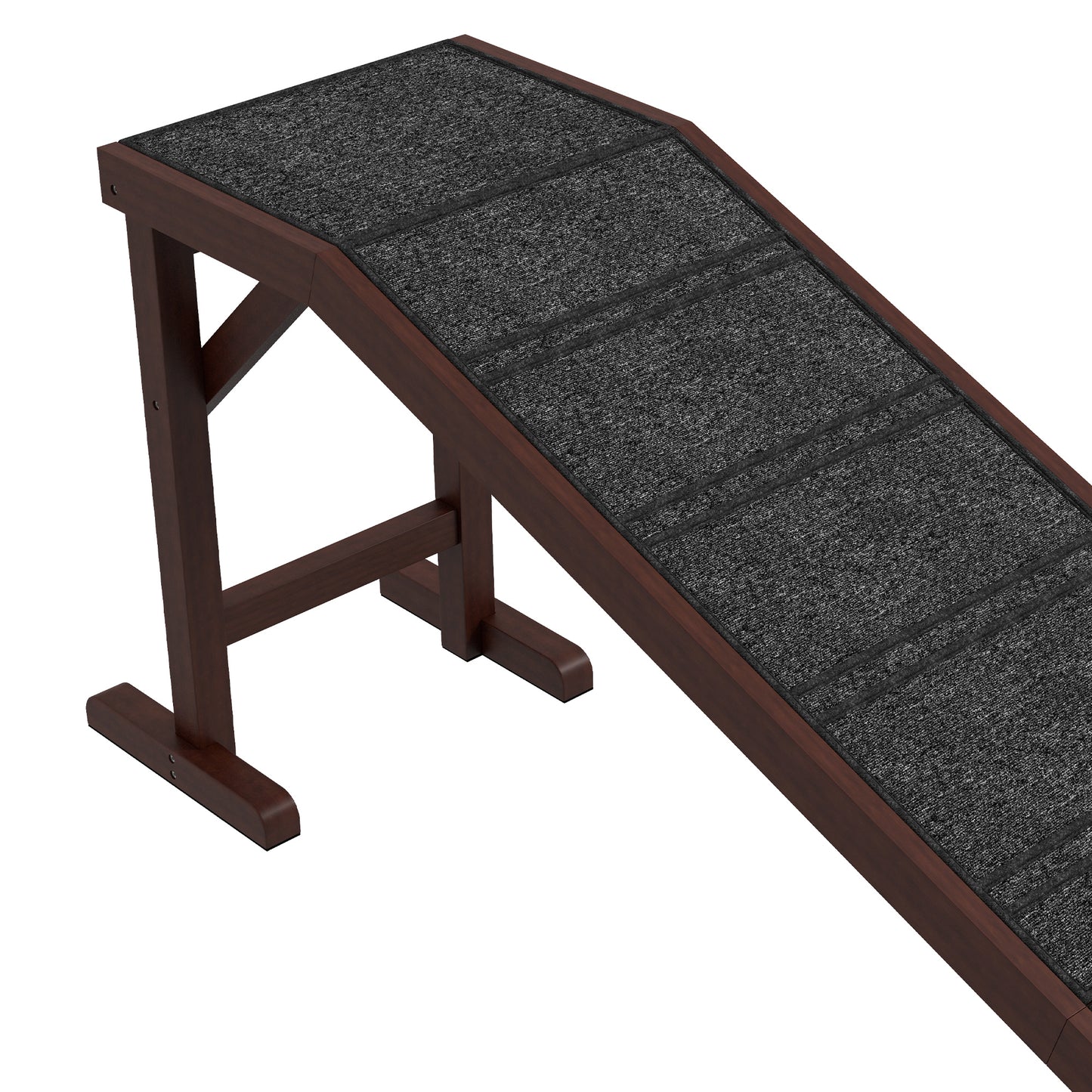 Pet Ramp for Dogs with Non-Slip Carpet and Top Platform