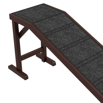 Pet Ramp for Dogs with Non-Slip Carpet and Top Platform