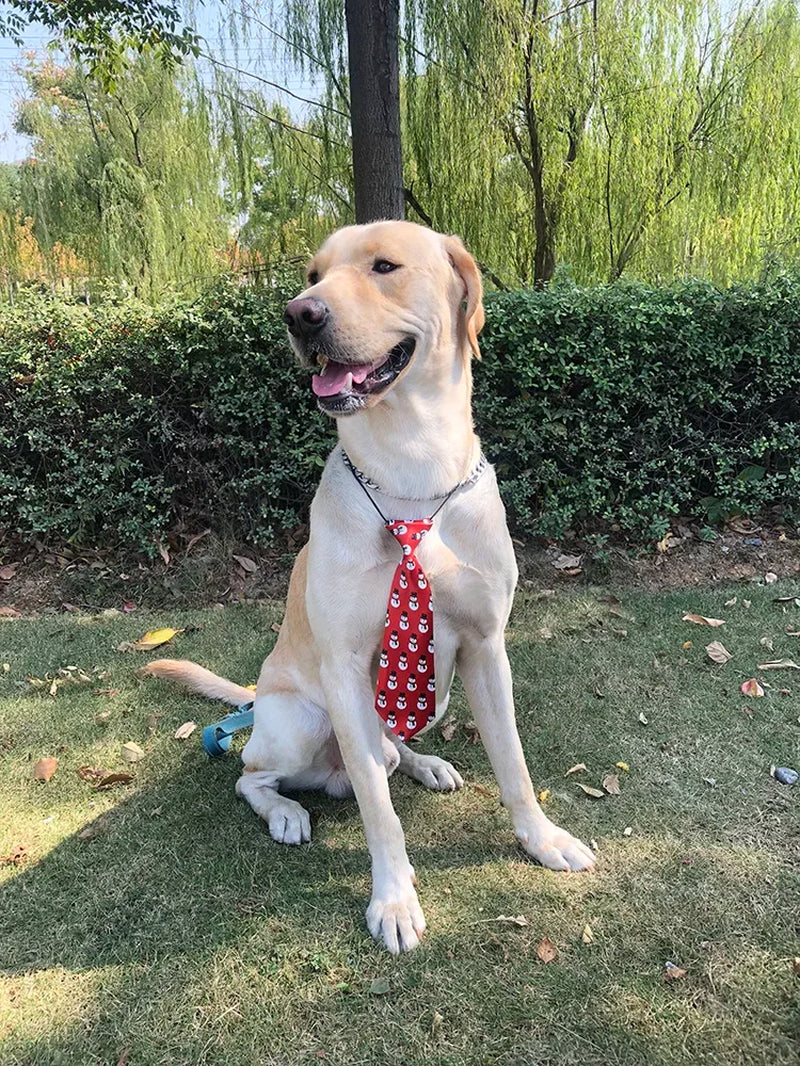 New 30/100Pcs Christmas Pet Dog Grooming Accessories Large Dog Neckties Ties Elastic Band Adjustable Pet Dog Large Ties Bowties