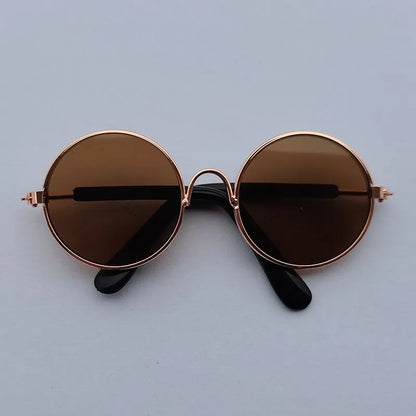 Lovely Vintage round Pet Sunglasses Reflection Eye Wear Glasses for Small Dog Cat Animal Photos Props Accessories