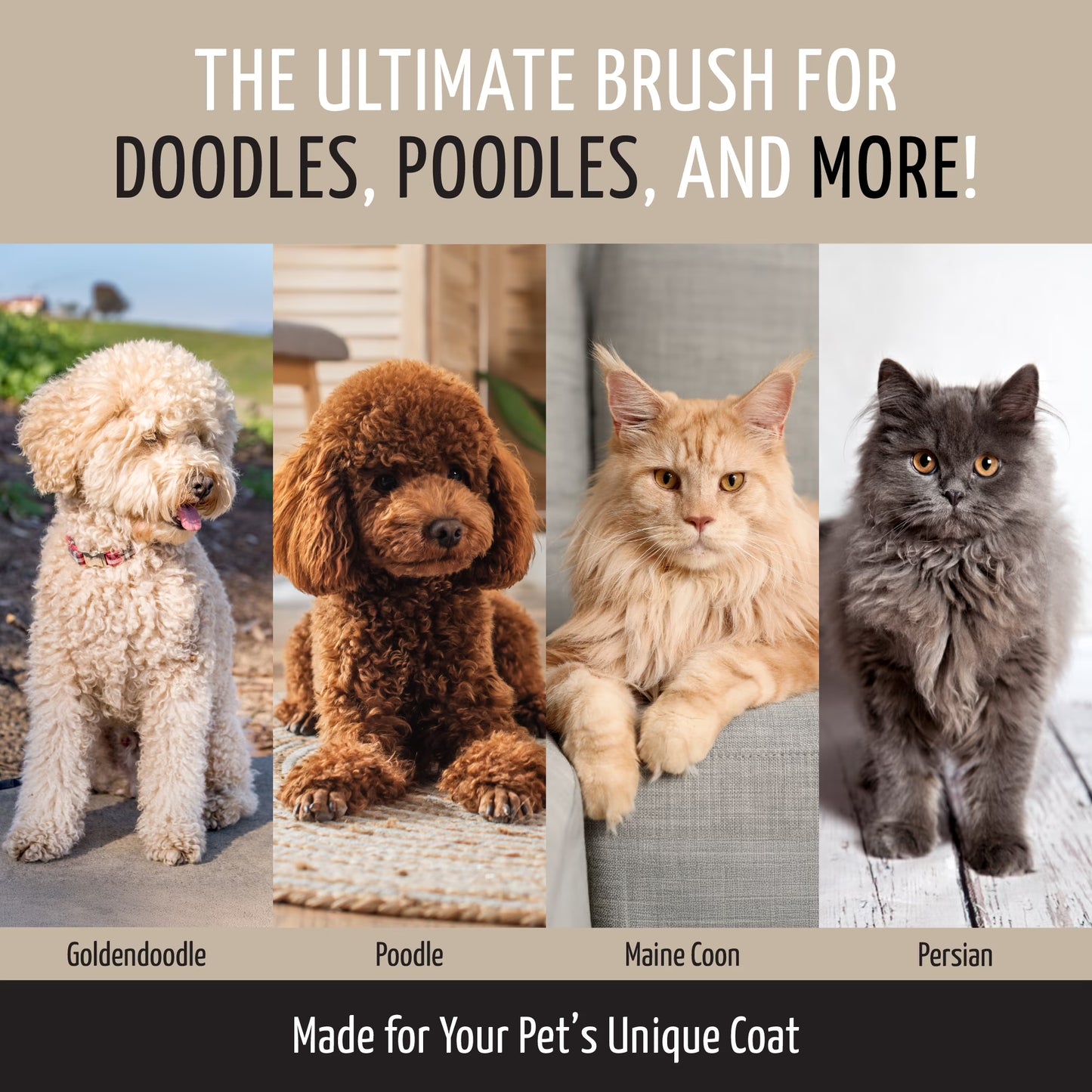 Wooden Slicker Brush for Dogs & Cats, Deshedding & Detangling Tool for Medium to Long Coats, round Flexible Cushion, Medium (M), Mint