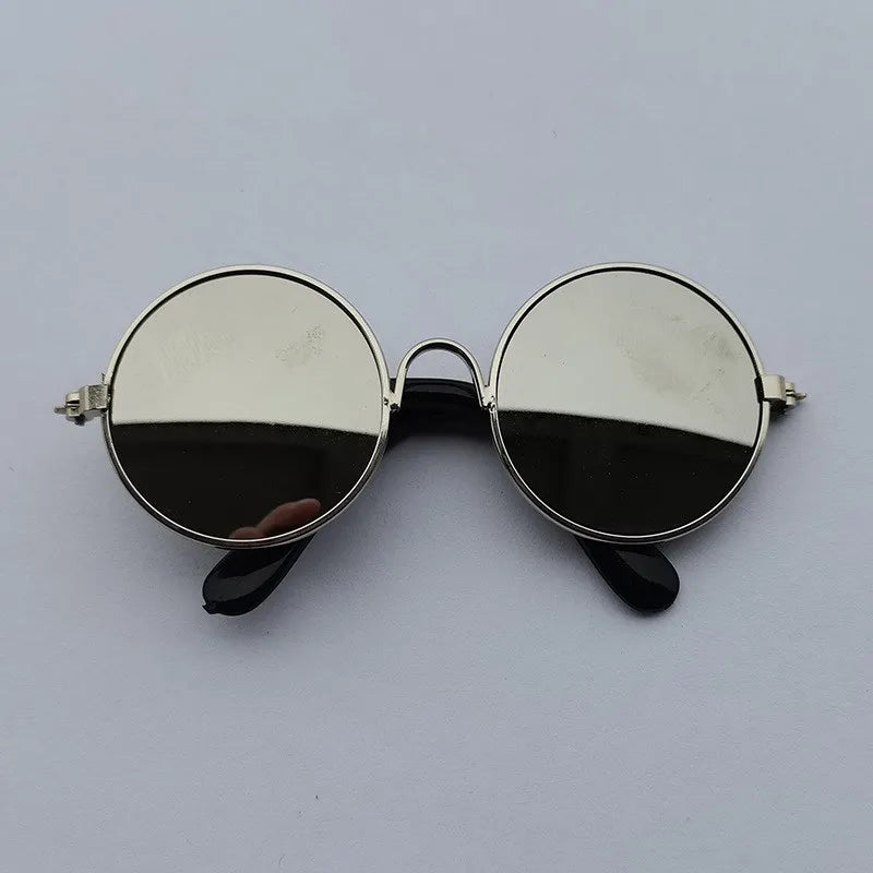 Lovely Vintage round Pet Sunglasses Reflection Eye Wear Glasses for Small Dog Cat Animal Photos Props Accessories