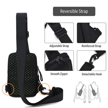 Small Crossbody Bag for Men Women Mini Sling Bag Travel Running Phone Daypack Cross Body Shoulder Bags with Keyholder