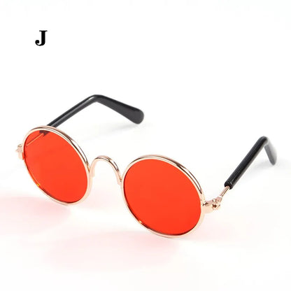 Lovely Vintage round Pet Sunglasses Reflection Eye Wear Glasses for Small Dog Cat Animal Photos Props Accessories