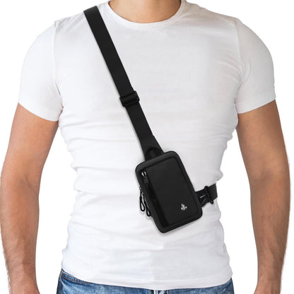 Small Crossbody Bag for Men Women Mini Sling Bag Travel Running Phone Daypack Cross Body Shoulder Bags with Keyholder
