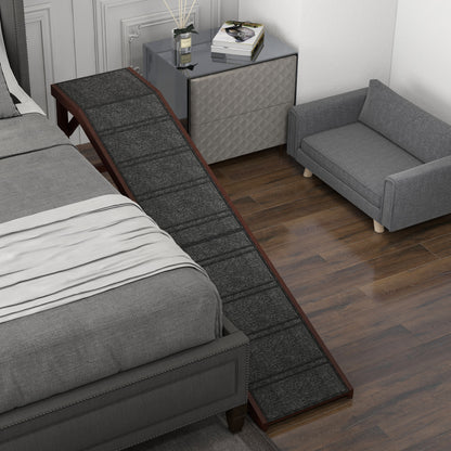 Pet Ramp for Dogs with Non-Slip Carpet and Top Platform