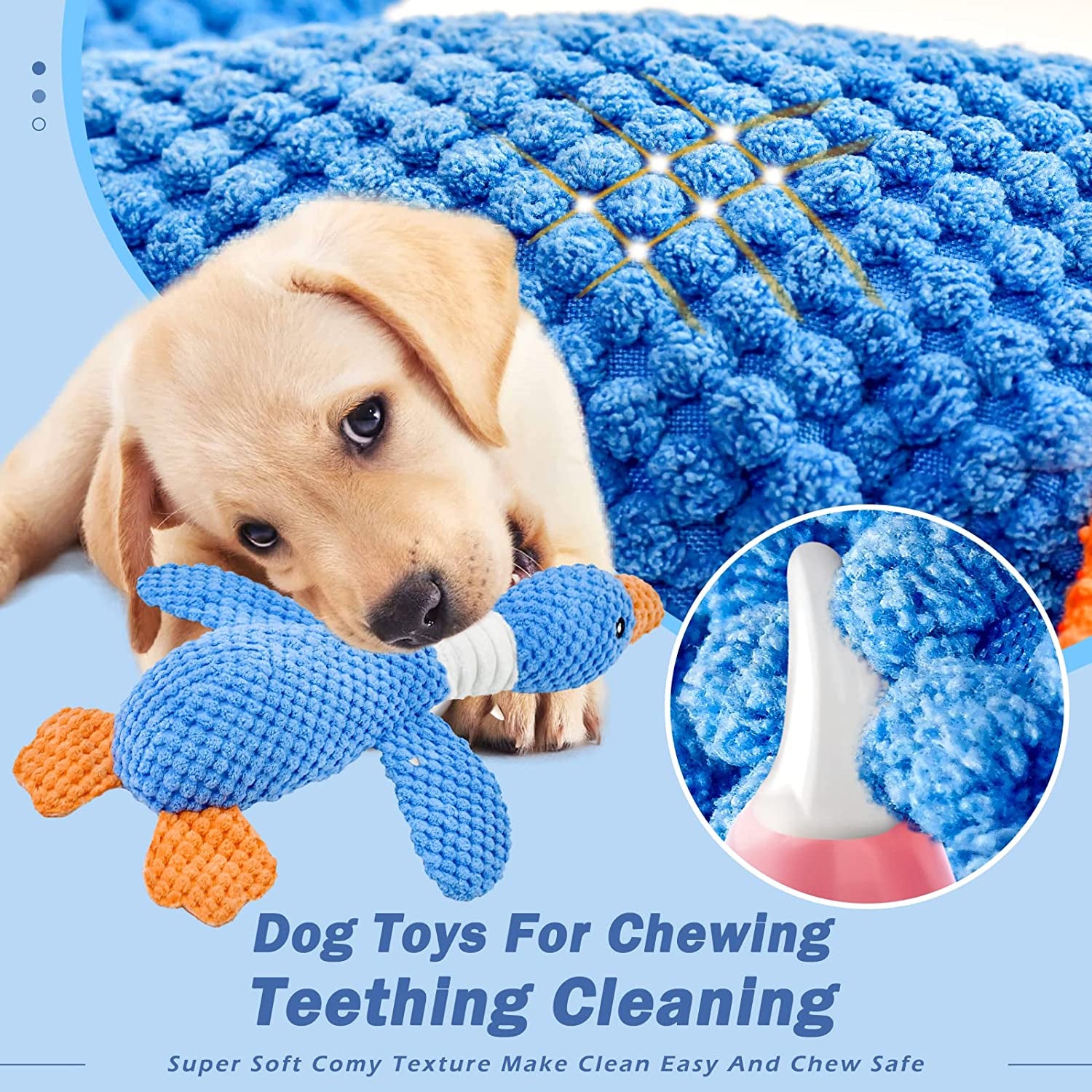 Vitscan 2 Pack Goose Tough Dog Toys for Aggressive Chewers, Durable Squeaky Dog
