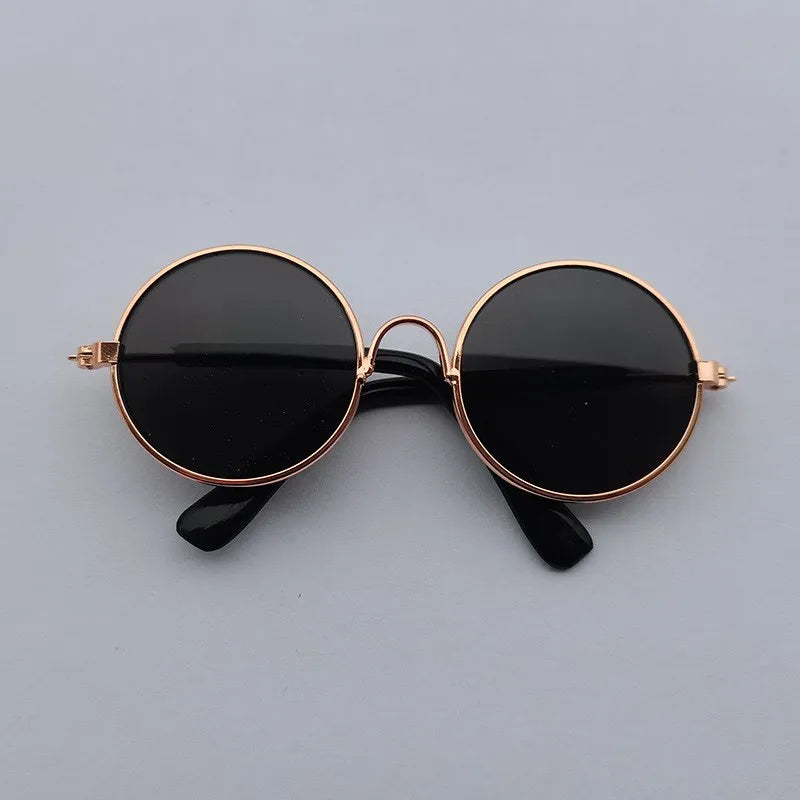 Lovely Vintage round Pet Sunglasses Reflection Eye Wear Glasses for Small Dog Cat Animal Photos Props Accessories