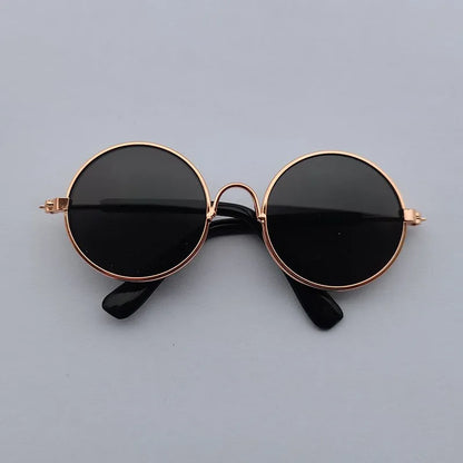 Lovely Vintage round Pet Sunglasses Reflection Eye Wear Glasses for Small Dog Cat Animal Photos Props Accessories