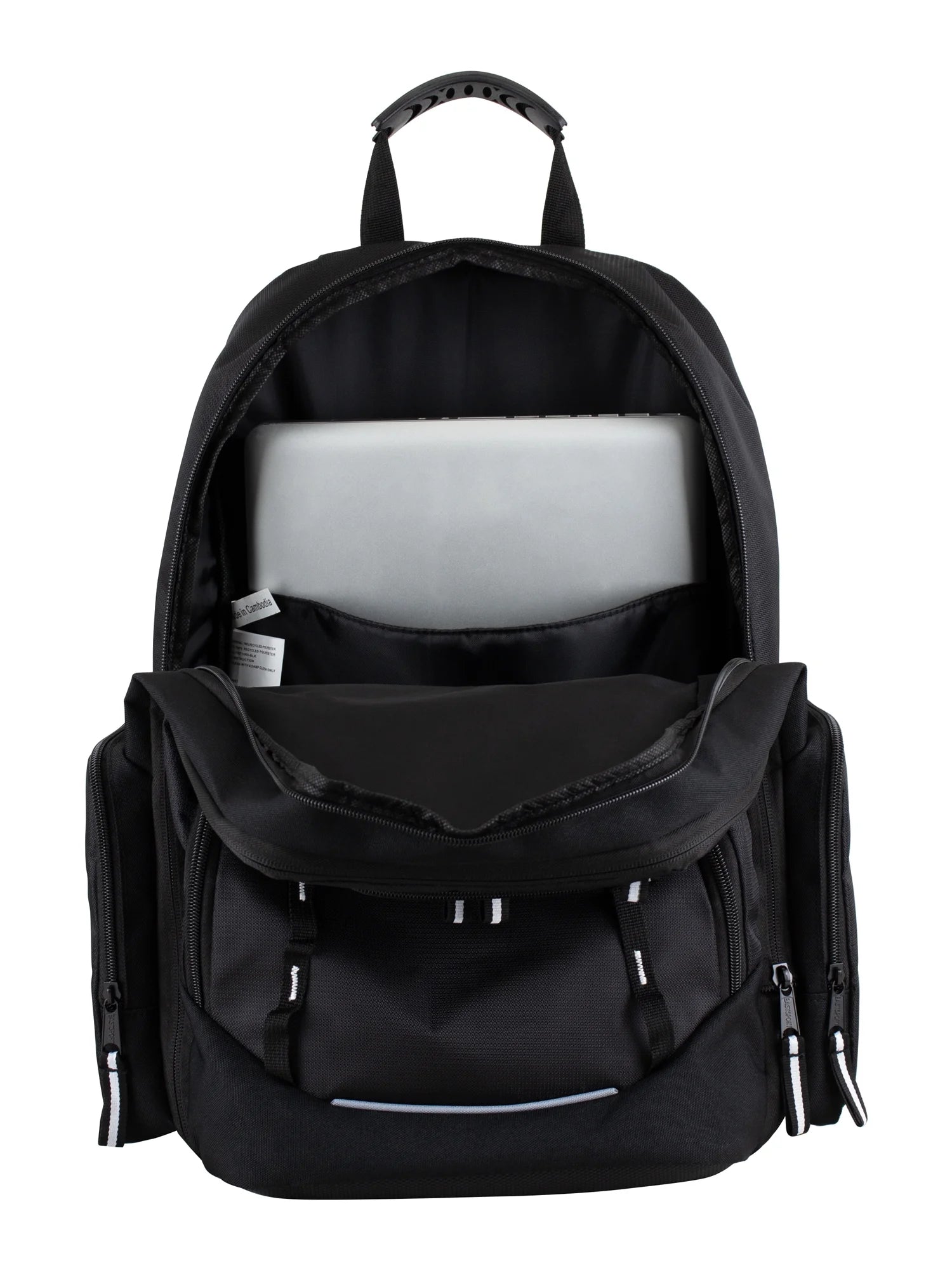 Unisex Diamond Expandable Recycled Backpack, Black