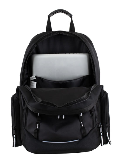 Unisex Diamond Expandable Recycled Backpack, Black
